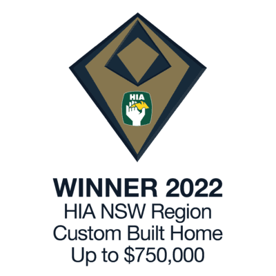KVELL WInner HIA NSW Region Custom Built Home Up to 750,000